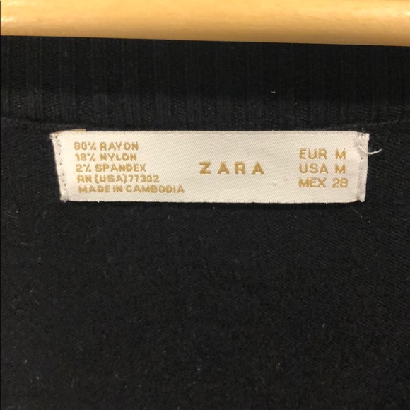 Zara black sweater tunic length, size medium. - Picture 2 of 6